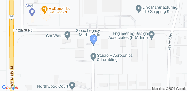 Map to Sioux Legacy Martial Arts